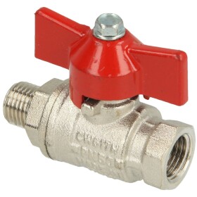 Brass ball valve &frac14;&quot; IT/ET with with wing...