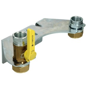 Mounting set for twin-tube meters 1" with ball valve and screw joint