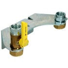 Mounting set for twin-tube meters 1&quot; with ball valve screw joint and TAE