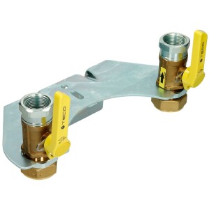 Mounting set for twin-tube meters 1" with 2 ball valves and GFM 6.0