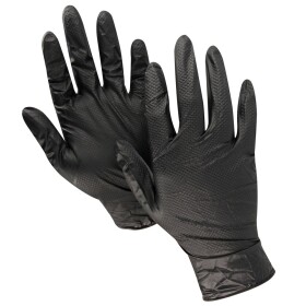 Disposable nitrile gloves black size 10/XL box with 50...