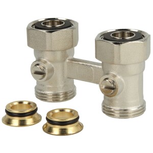 Heimeier Double connection fitting Vekotrim for 2-pipe system straight form 0566-50.000