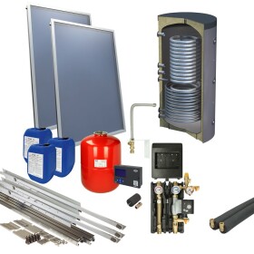 Solar package 4plus flat-roof 300 l hygiene 1 tube coil 2...