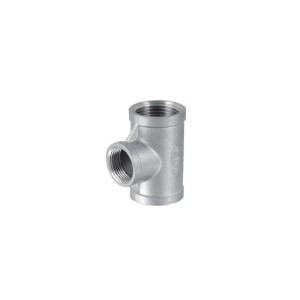Stainless steel screw fitting T-piece reducing 3/8" x 1/4" x 3/8" IT/IT/IT