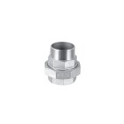 Stainless steel screw fitting union flat seat 4&quot; IT/ET