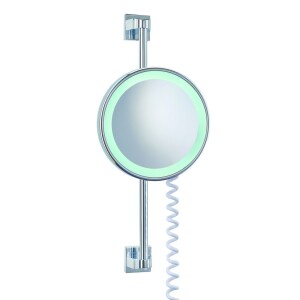 Miroir cosmétique à LED avec barre murale, éclairé, technique de collage