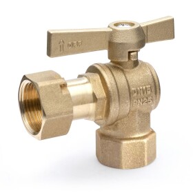 Water meter ball valve 1/2&quot; IT x 3/4&quot; union nut...