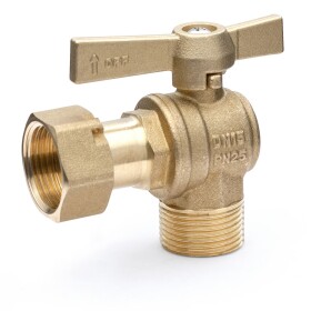 Water meter ball valve 1/2" ET x 3/4" union nut...