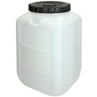 Wide-neck container type 96 30 ltrs. without handle with black screw cap
