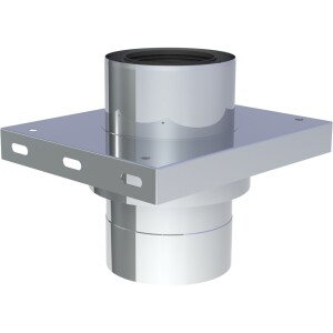 Base plate for intermediate support with supply air intake Ø 60/100 mm