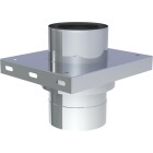 Base plate for intermediate support with supply air intake &Oslash; 60/100 mm