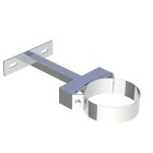 Wall bracket adjustable from 150 to 250 mm &Oslash; 80/125 mm
