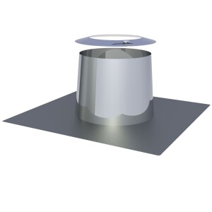 Flat-roof flashing conical Ø 60/100 mm