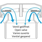 Bel&uuml;ftungsventil DN15 mit Wandrohr f&uuml;r Siphon