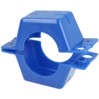 Plombierschelle 1 1/2 Zoll Kunststoff-blau Komplette Schale