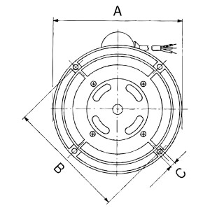 Flange universal F 1 for burner motors