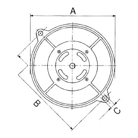 Flansch Universal F.4 (Nema 2) f&uuml;r Brennermotoren