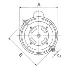 Bride universelle F 6 pour moteurs de br&ucirc;leur