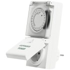 Prise programmable 24h m&eacute;canique IP 44 blanc 16A/230 V 3500 W