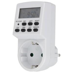 Plug-in timer 24 h digital with day and week programme