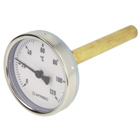 Bimetall-Zeigerthermometer 0-120°C 100 mm Fühler...