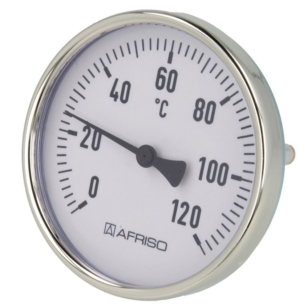 bimetal dial thermometer 0-120°C 100 mm sensor with 100 mm case