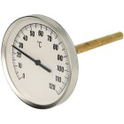 OEG bimetal dial thermometer 0-120&deg;C 150 mm sensor with 100 mm case