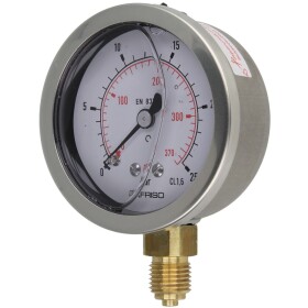 Glycerine pressure gauge 1/4" radial