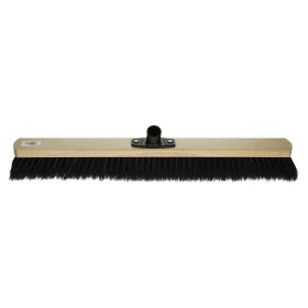 Industrial broom 60 cm horse hair trim with stick receptacle