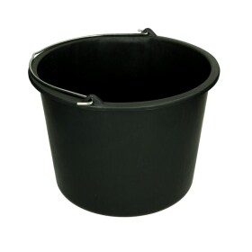 Bucket for construction sites with metal handle