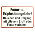 Panneau &quot;Feuer-u. Explosionsgefahr!&quot; 200 x 300, aluminium