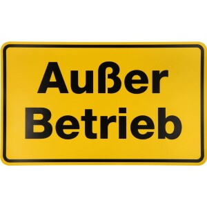 Magnetfolie Außer Betrieb 120 x 200 mm