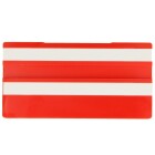 Simplex Blank signs, 100 x 50 mm, red with 2 blank runners F5510306