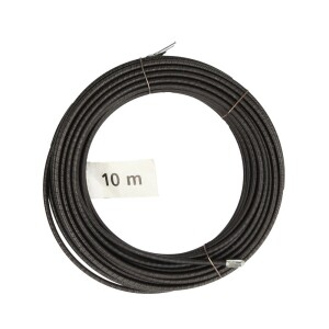 Retractable spiral 10m with eyelet+head 4-fold twisted steel wire Ø 4 mm