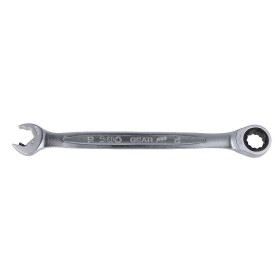 Combination spanner w. ratchet mechanism in ring and open...