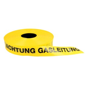 Warning tape 40 mm x 250 m, yellow "Achtung...