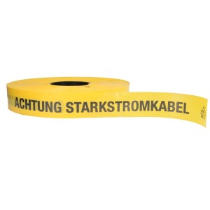 Bande de signalisation et de tracé jaune "Achtung Starkstromkabel"