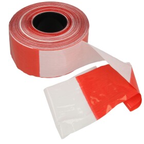 Barrier tape 500 m roll red/white, extremely tearproof