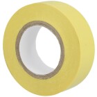 Ruban isolant PVC jaune 0,15 x 15 mm jusque 105&deg;C, rouleau de 10 m