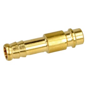 Coupling plug with hose nozzle 9 mm brass