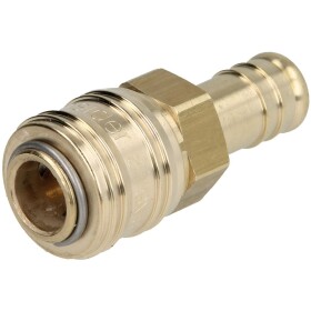Brass quick coupling with hose nozzle13 mm