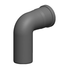 Elbow plastic with support foot &Oslash; 110 mm 87&deg;