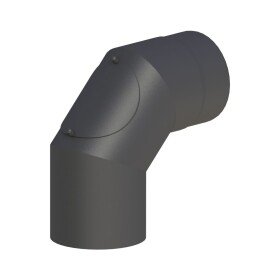 Elbow 90&deg; stove pipe &Oslash; 130 mm with clean-out...