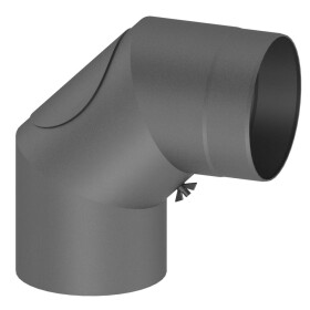 Elbow 90&deg; stove pipe &Oslash; 130 mm with clean-out...