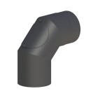 Coude 90&deg; tuyau de po&ecirc;le &Oslash; 180 mm avec trappe de nettoyage noir
