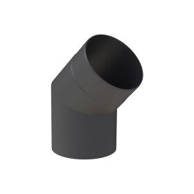Coude 45° tuyau de poêle Ø 120 mm noir