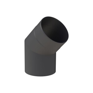 Coude 45° tuyau de poêle Ø 150 mm noir