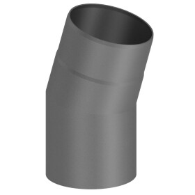 Elbow 15° stove pipe Ø 130 mm cast-grey