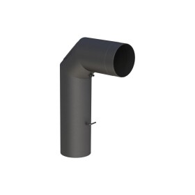 Angled pipe for stove pipe Ø 120 mm 450/700 mm black