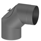 Coude pivotant &Oslash; 130 mm pour tuyau de po&ecirc;le 0-90&deg; avec porte fonte grise